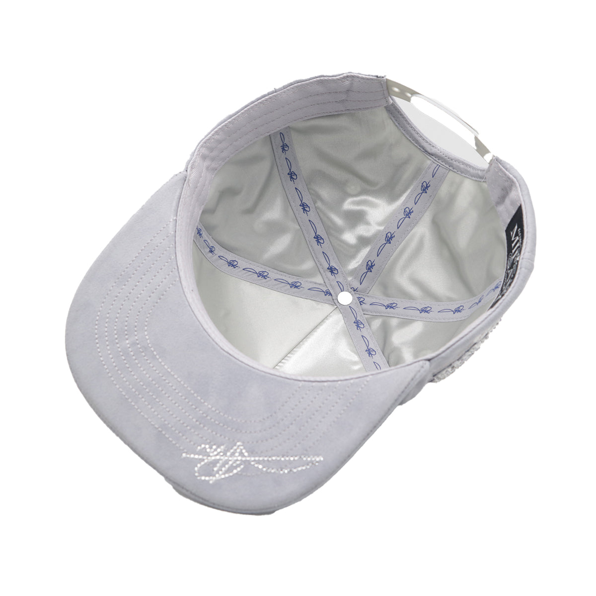 Premium Milano Unisex NY Snapback Hat 2605 Grey/Navy