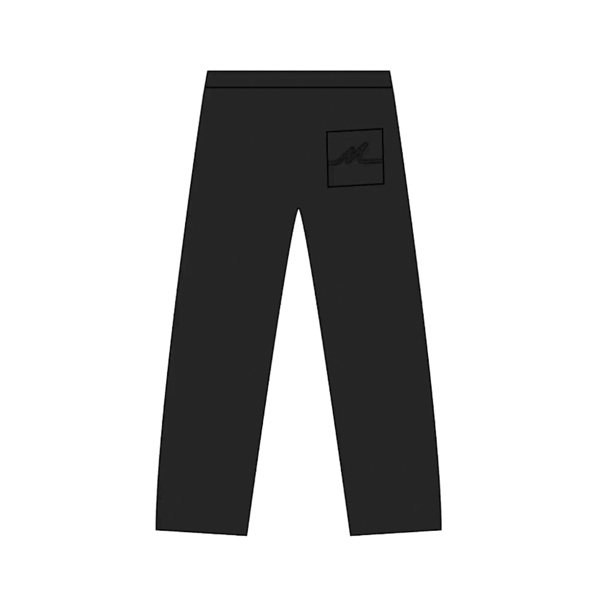 Premium Milano Mens Script Tonal Sweatpants BP35-100-BK Black