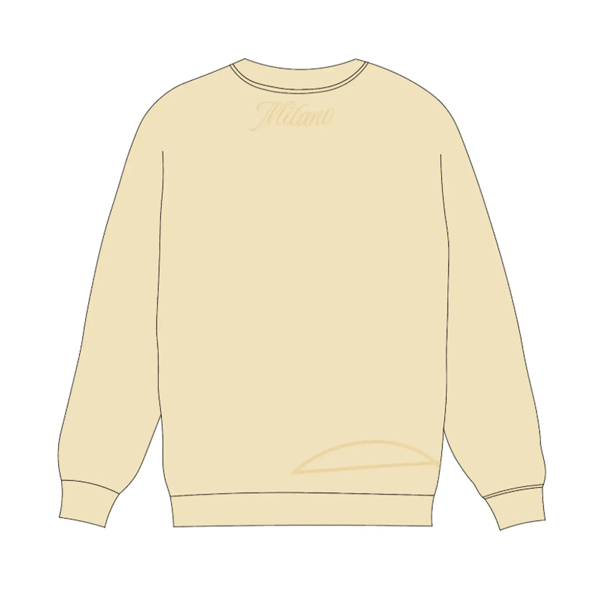 Premium Milano Mens Tonal Crew Neck Sweatshirt BT26-711-CRM Cream