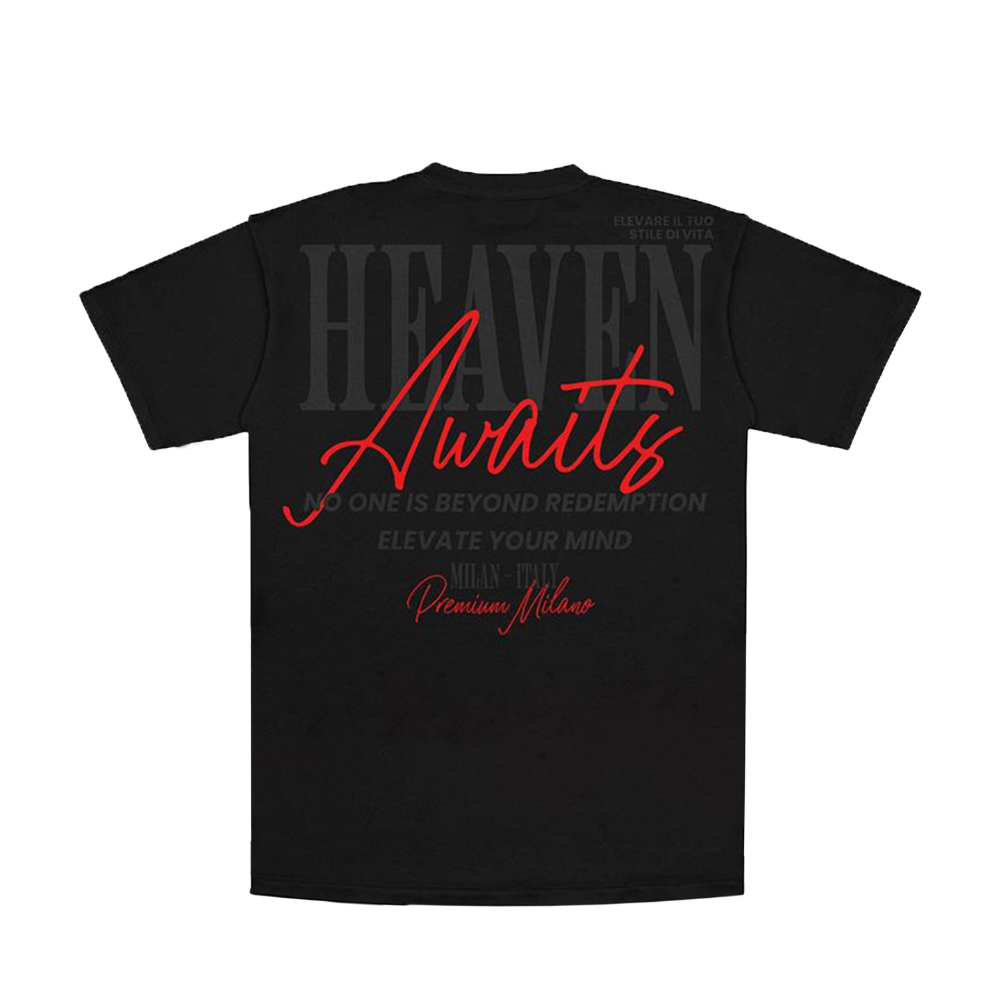 Premium Milano Mens Paradiso Crew Neck T-Shirt CT261-118 Black