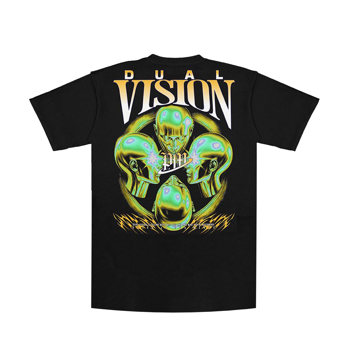 Premium Milano Mens Dual Vision Crew Neck T-Shirt CT262-115 Black