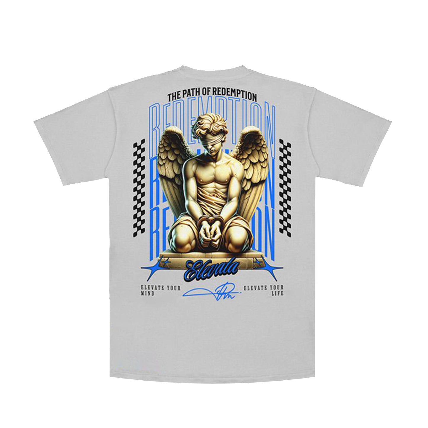 Premium Milano Mens Redemption Crew Neck T-Shirt CT262-123 Gray