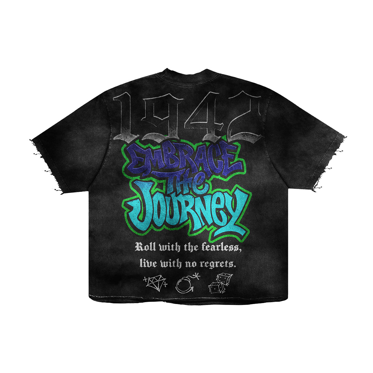 Expedition Mens Head Crack Oversized Crew Neck T-Shirt EXCTS26208 Black