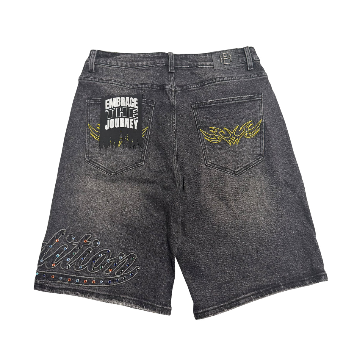 Expedition Mens Take A Trip With Me Denim Shorts EXDSS26221 Black Wash