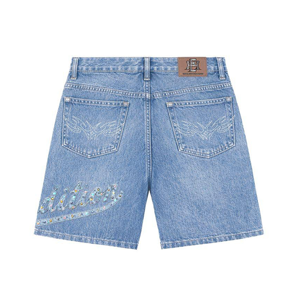 Expedition Mens Take A Trip With Me Denim Shorts EXDSS26221 Marble Wash