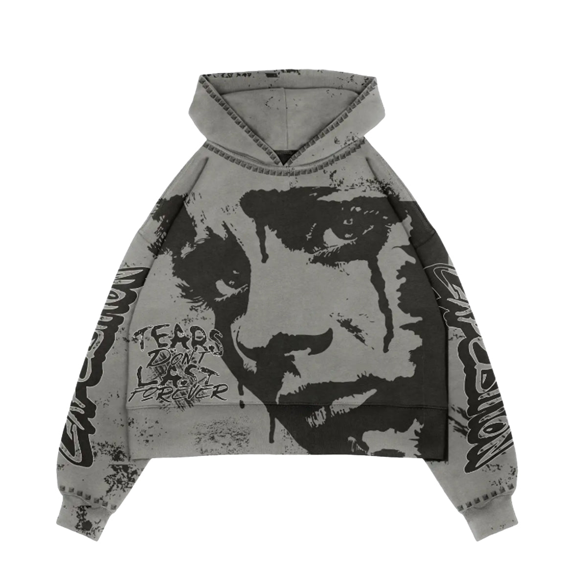 Expedition Mens Fear Don't Last Hoodie EXH106F25 Grey Washed