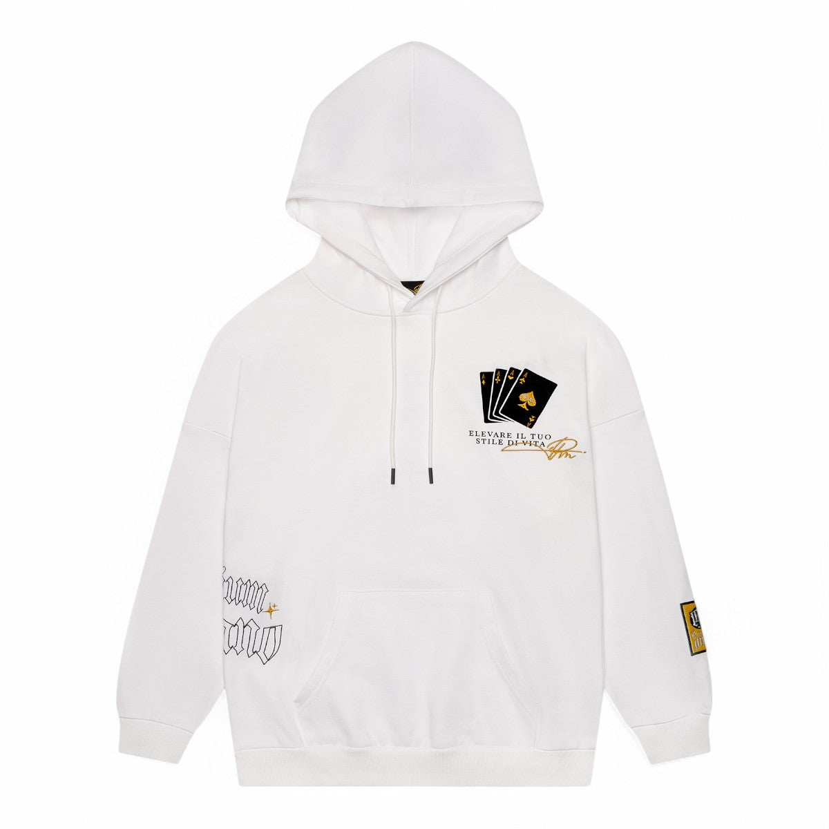 Premium Milano Mens Premium Ace Hoodie RHK4418 White