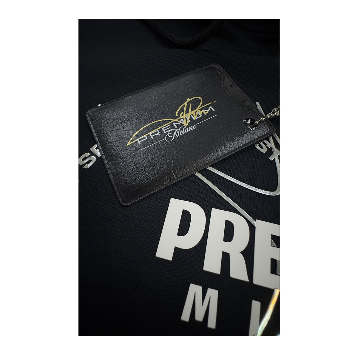 Premium Milano Mens Premium Brain Design Hoodie RHK4423 Black