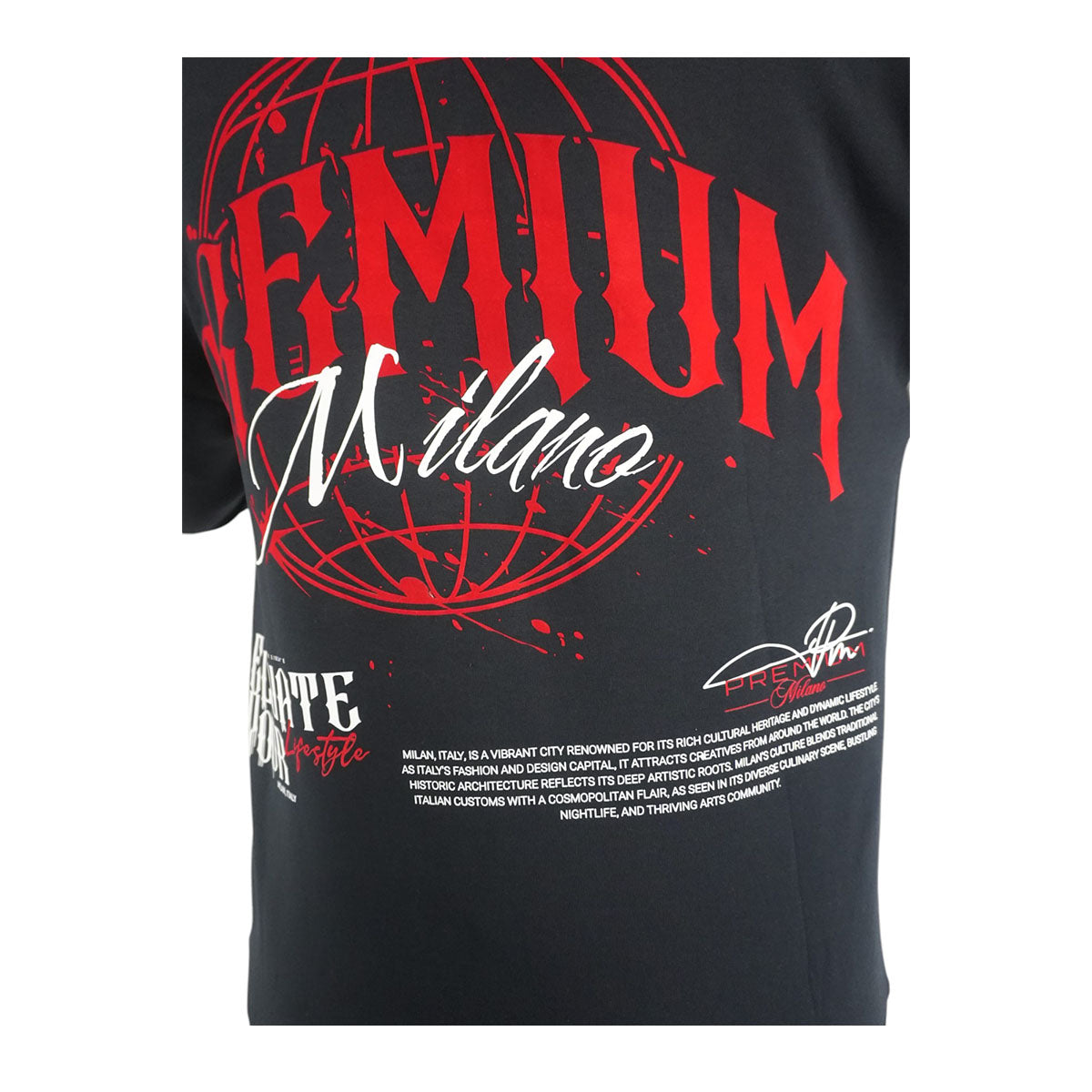 Premium Milano Mens Premium Bred Hoodie RHK4607 Black