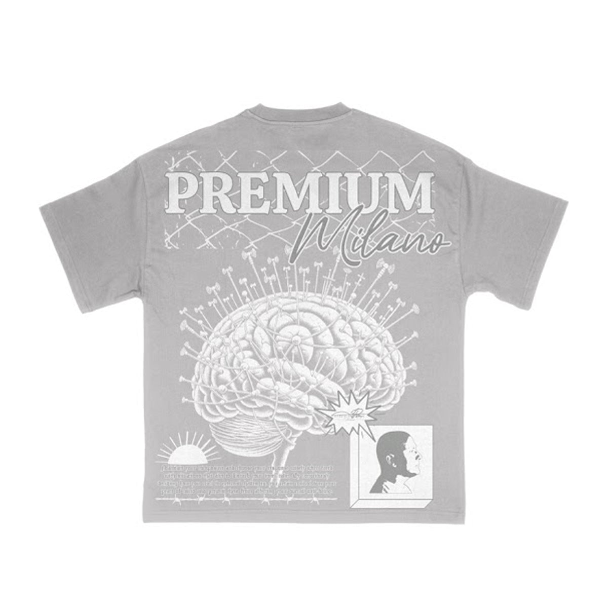 Premium Milano Mens Premium Concious Crew Neck T-Shirt S25331-07 Gray