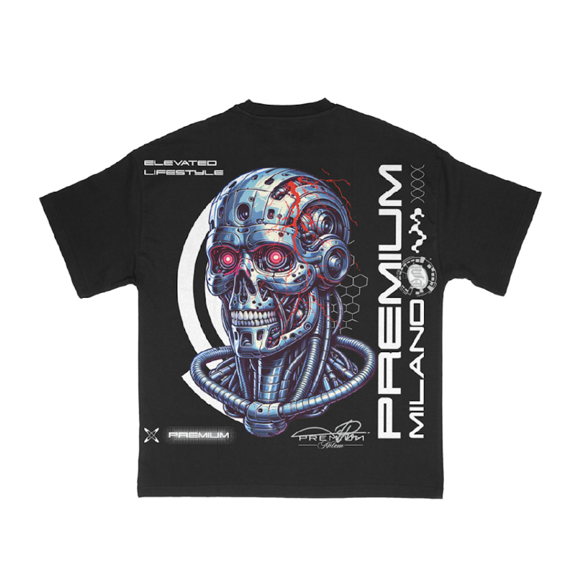Premium Milano Mens Premium Ai Crew Neck T-Shirt S25331-11 Black