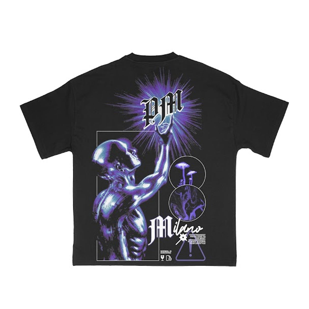 Premium Milano Mens Elevated Lifestyle Crew Neck T-Shirt S25331-14 Black