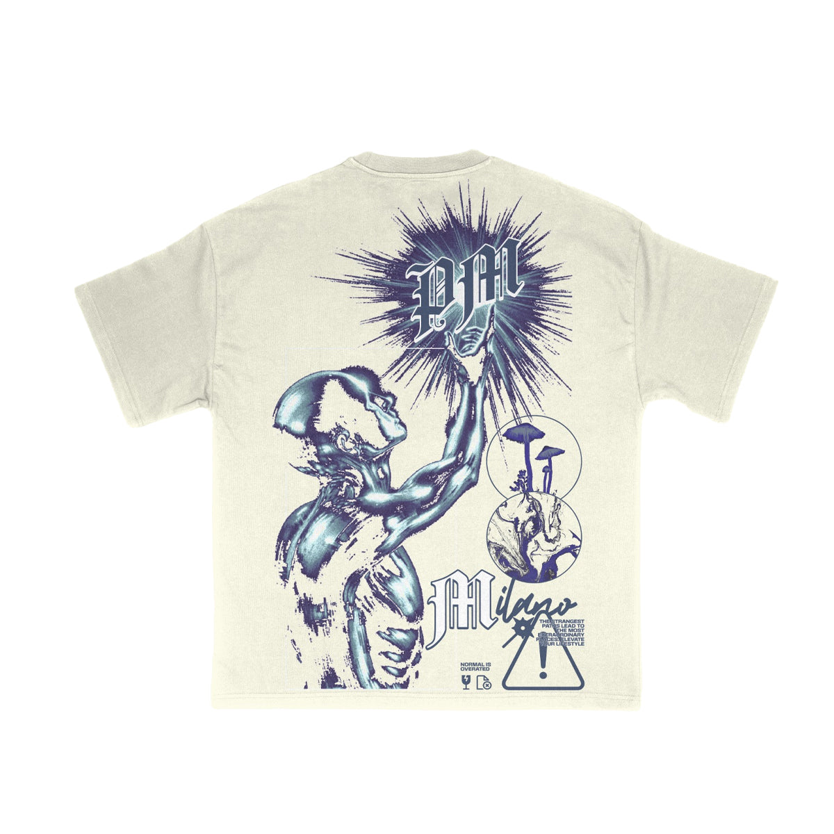 Premium Milano Mens Elevated Lifestyle Crew Neck T-Shirt S25331-14 Bone