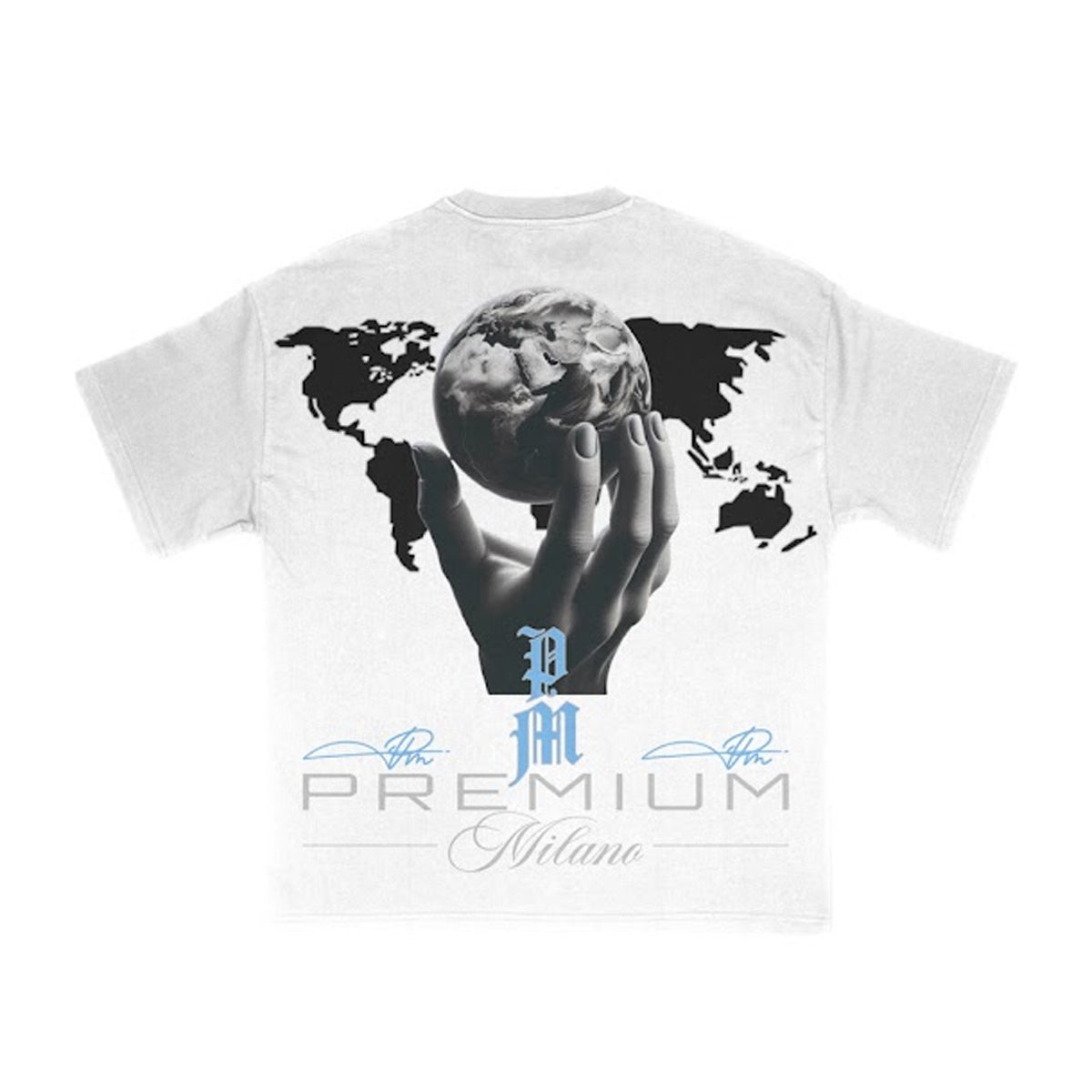 Premium Milano Mens One World Crew Neck T-Shirt S25331-16 White