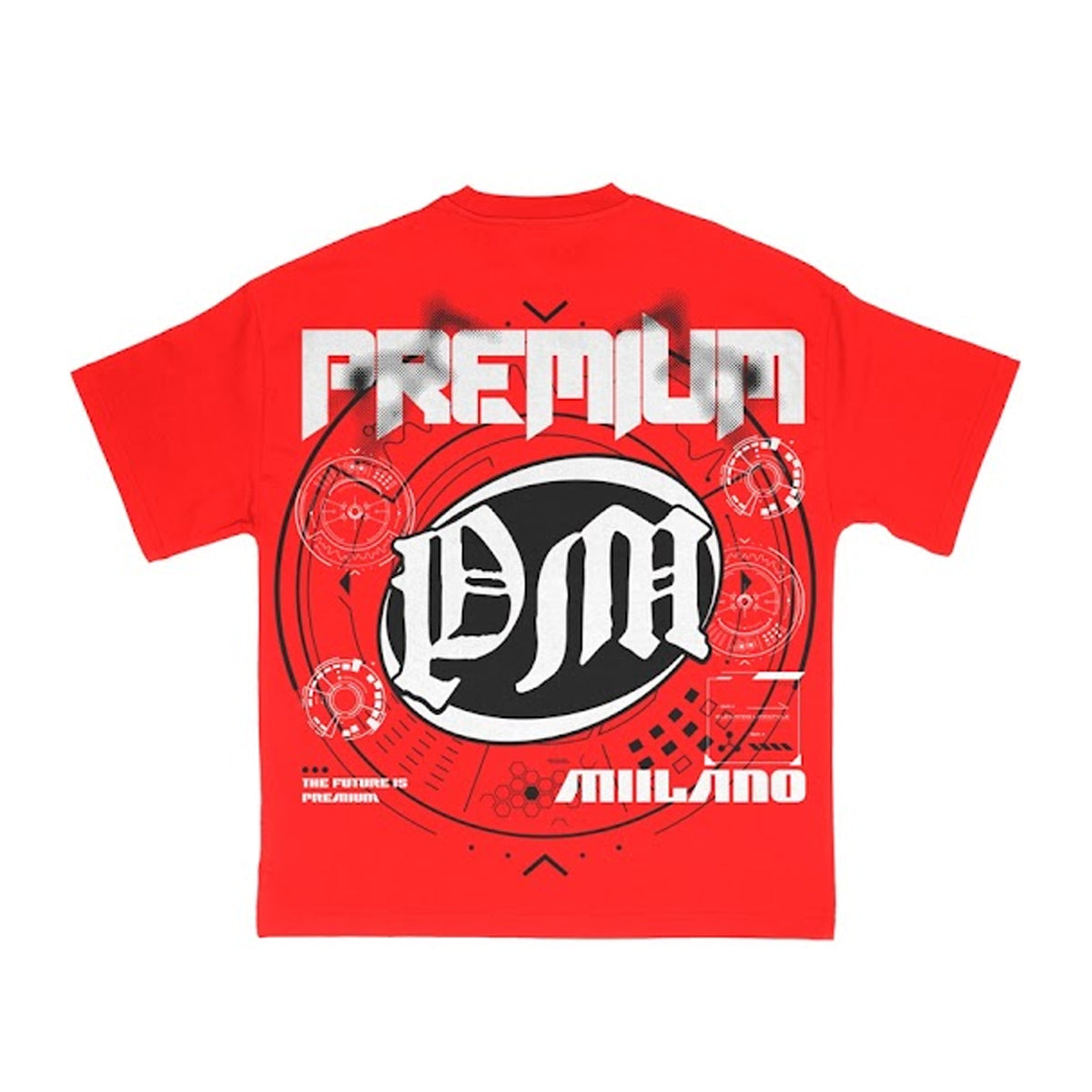 Premium Milano Mens Future Gagues Crew Neck T-Shirt S25331-19 Red