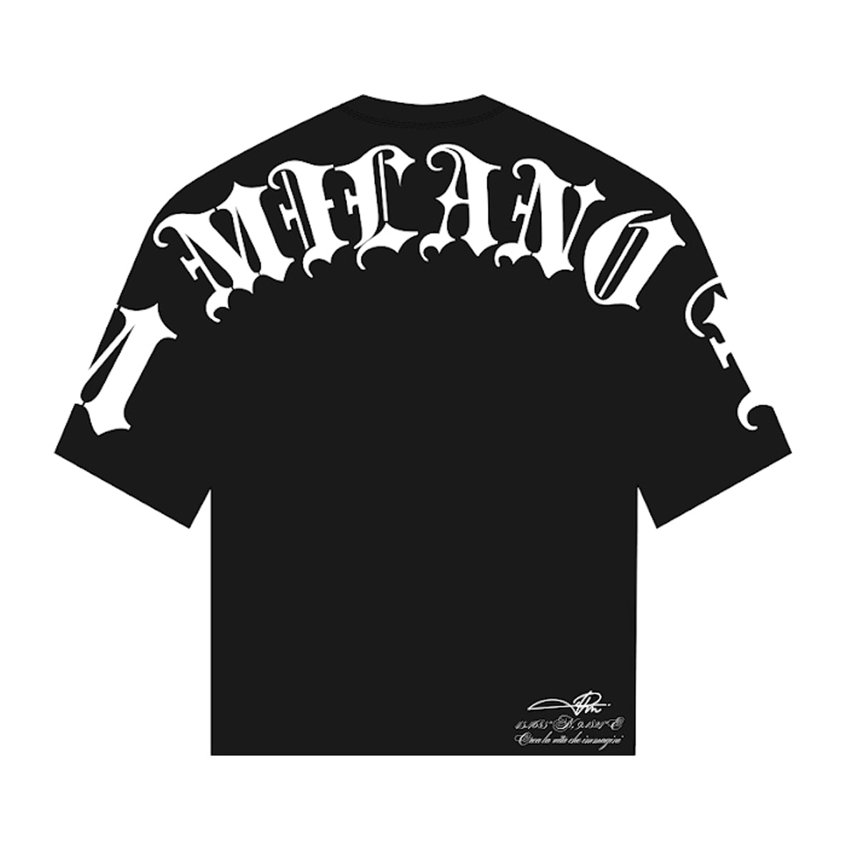 Premium Milano Mens Premium Checkmate Crew Neck T-Shirt S25415-46 Black