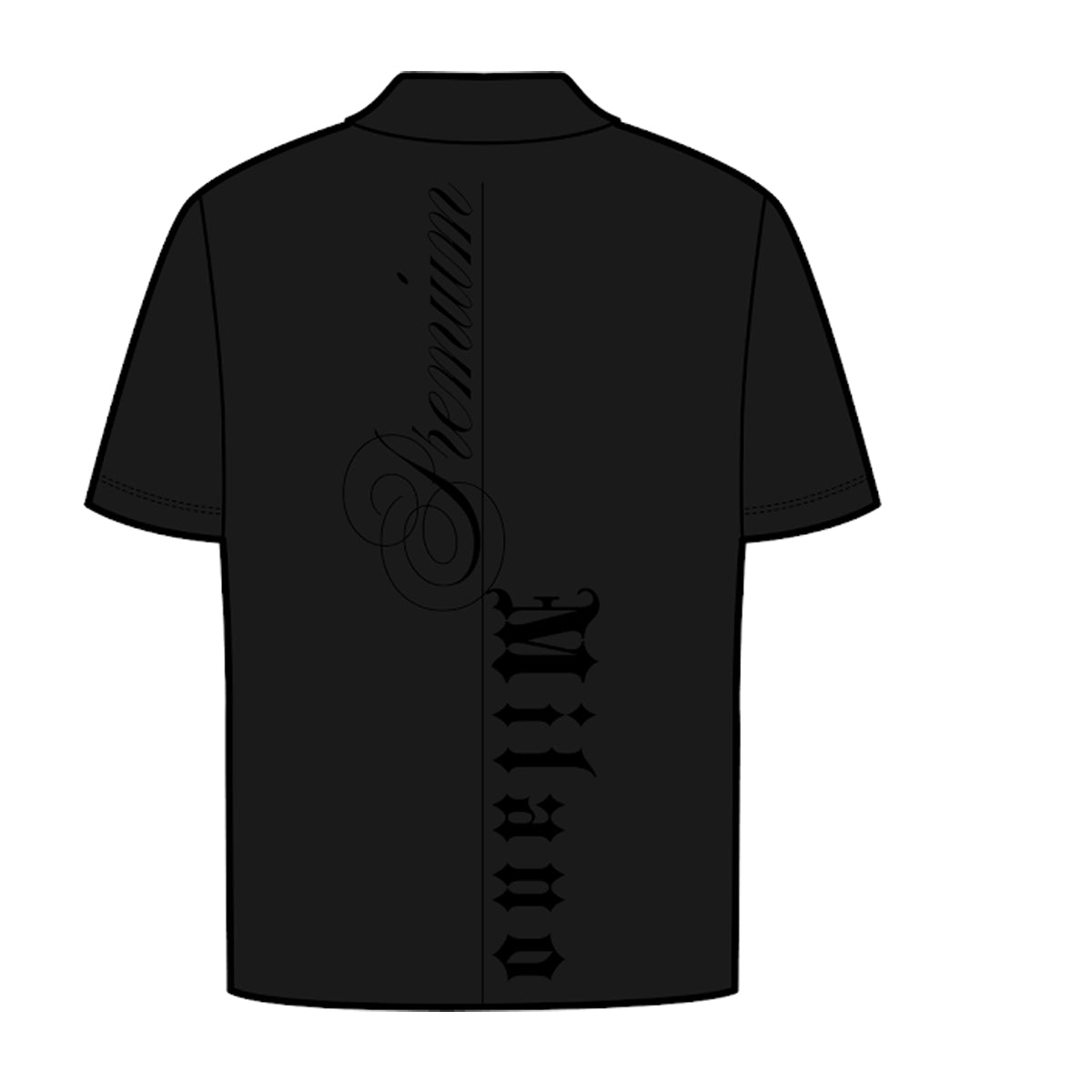Premium Milano Mens Milano Tonal Polo Shirt S25415-51 Black