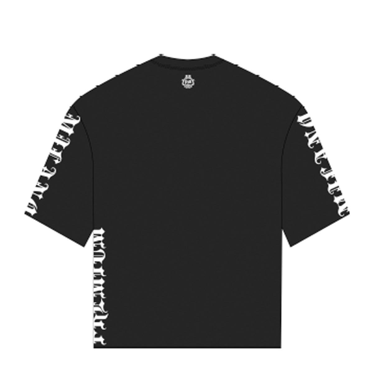 Premium Milano Mens Milano Shoulder Print Crew Neck T-Shirt S25415-54 Black
