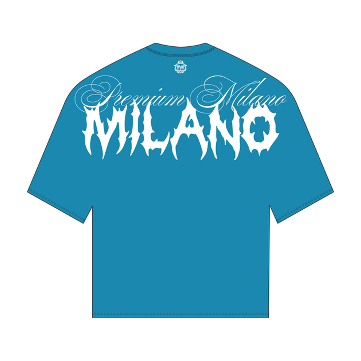 Premium Milano Mens Premium Love Card Crew Neck T-Shirt S2551-50 Slate Blue