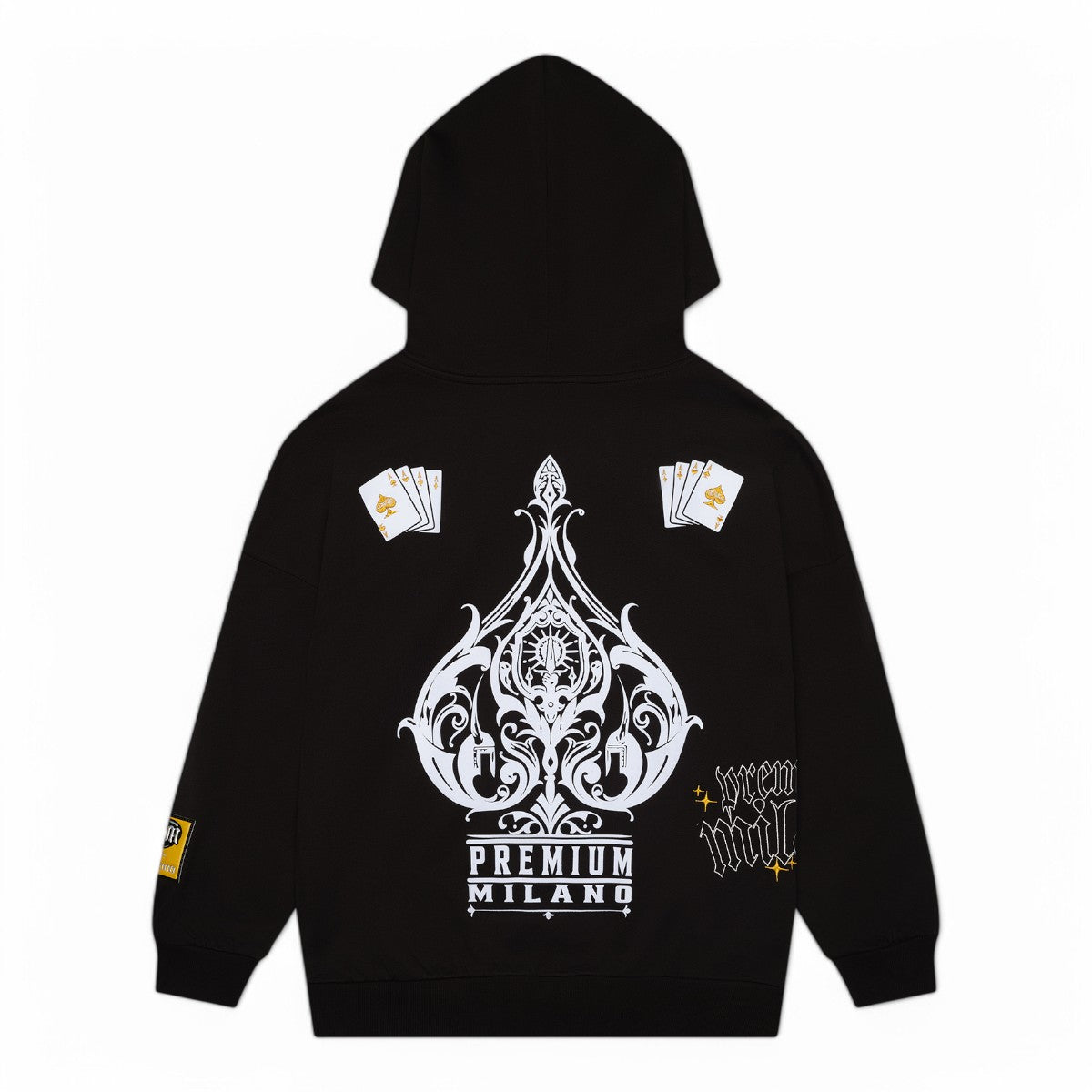 Premium Milano Mens Premium Ace Hoodie RHK4418 Black