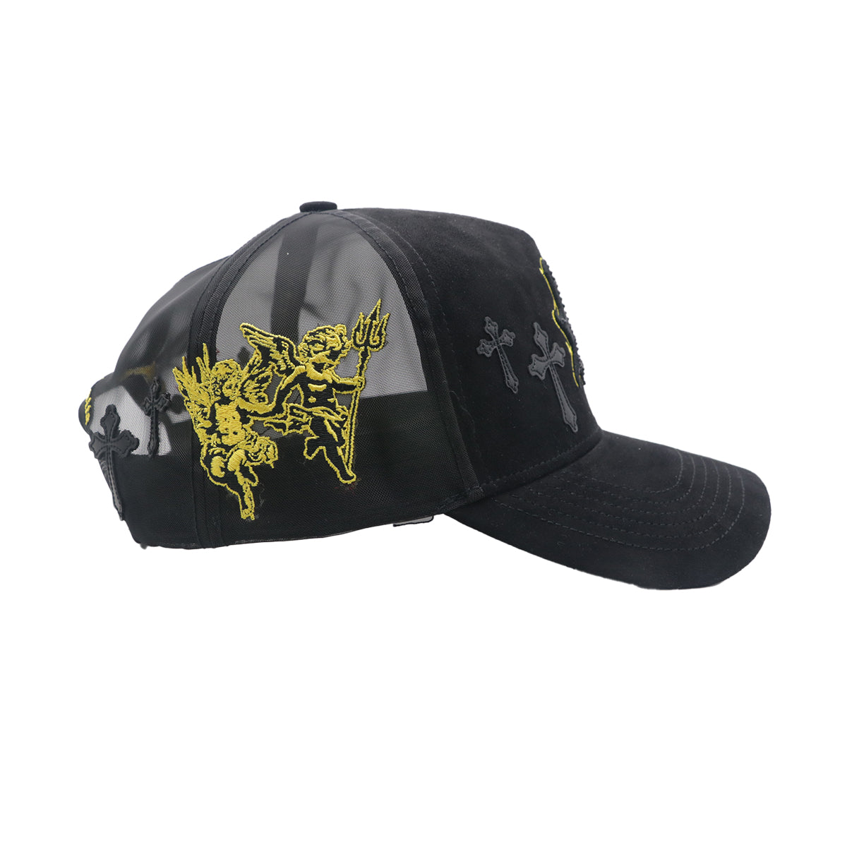 Premium Milano Unisex Los Angels Trucker Hat 2602 Black