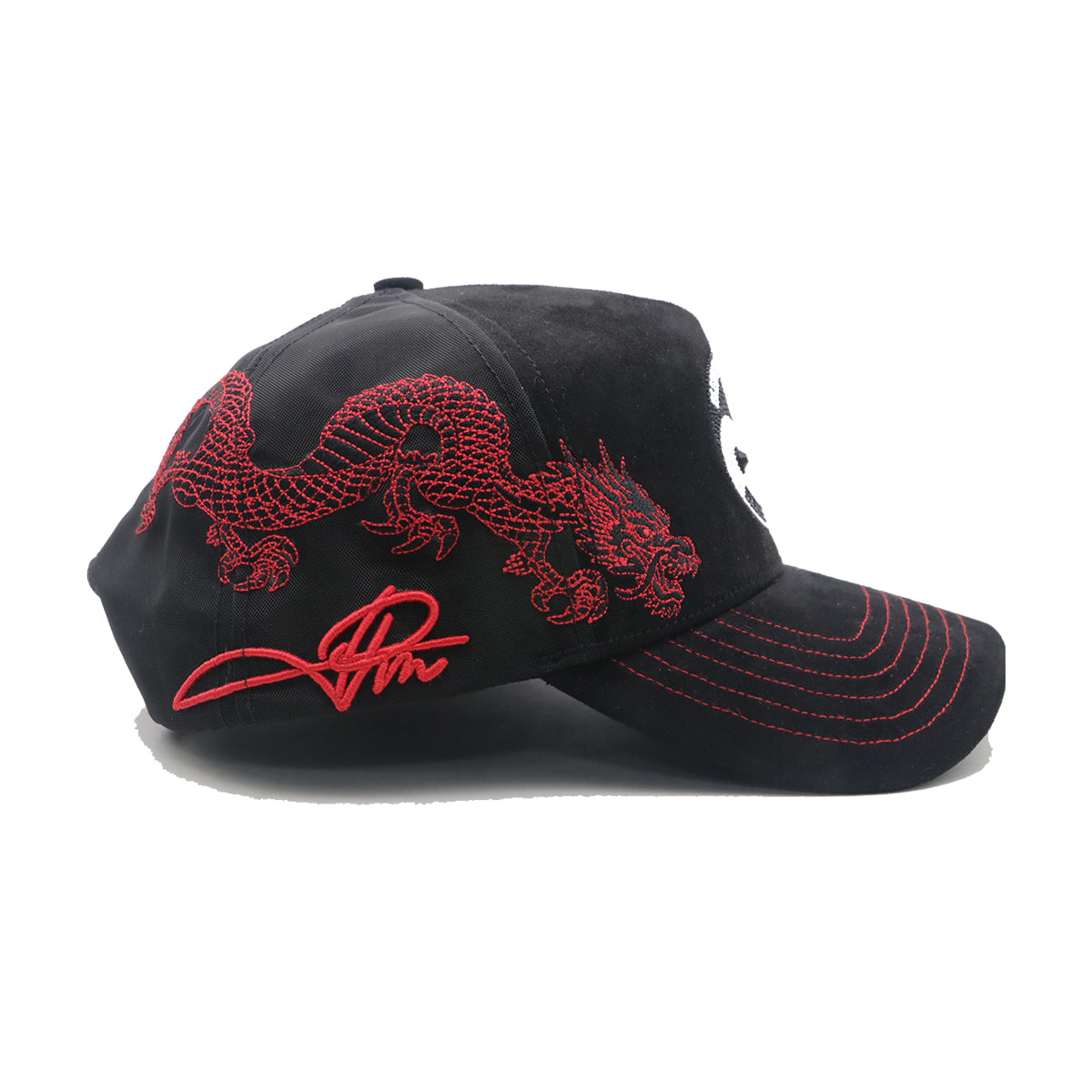 Premium Milano Unisex Ying Yang Trucker Hat 2603 Black