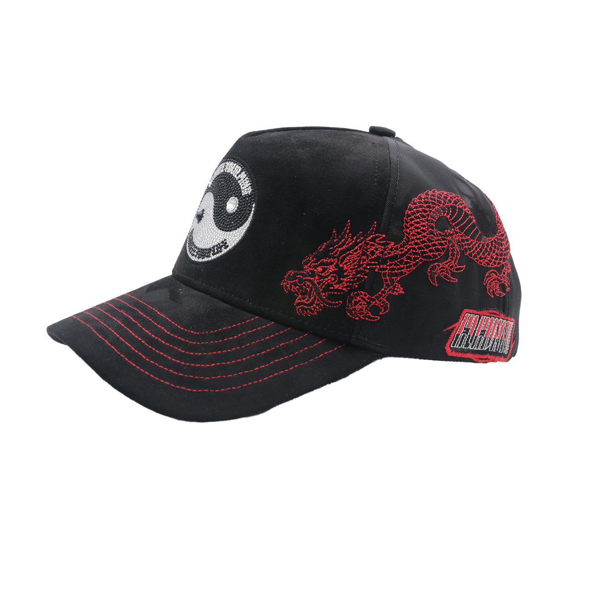 Premium Milano Unisex Ying Yang Trucker Hat 2603 Black