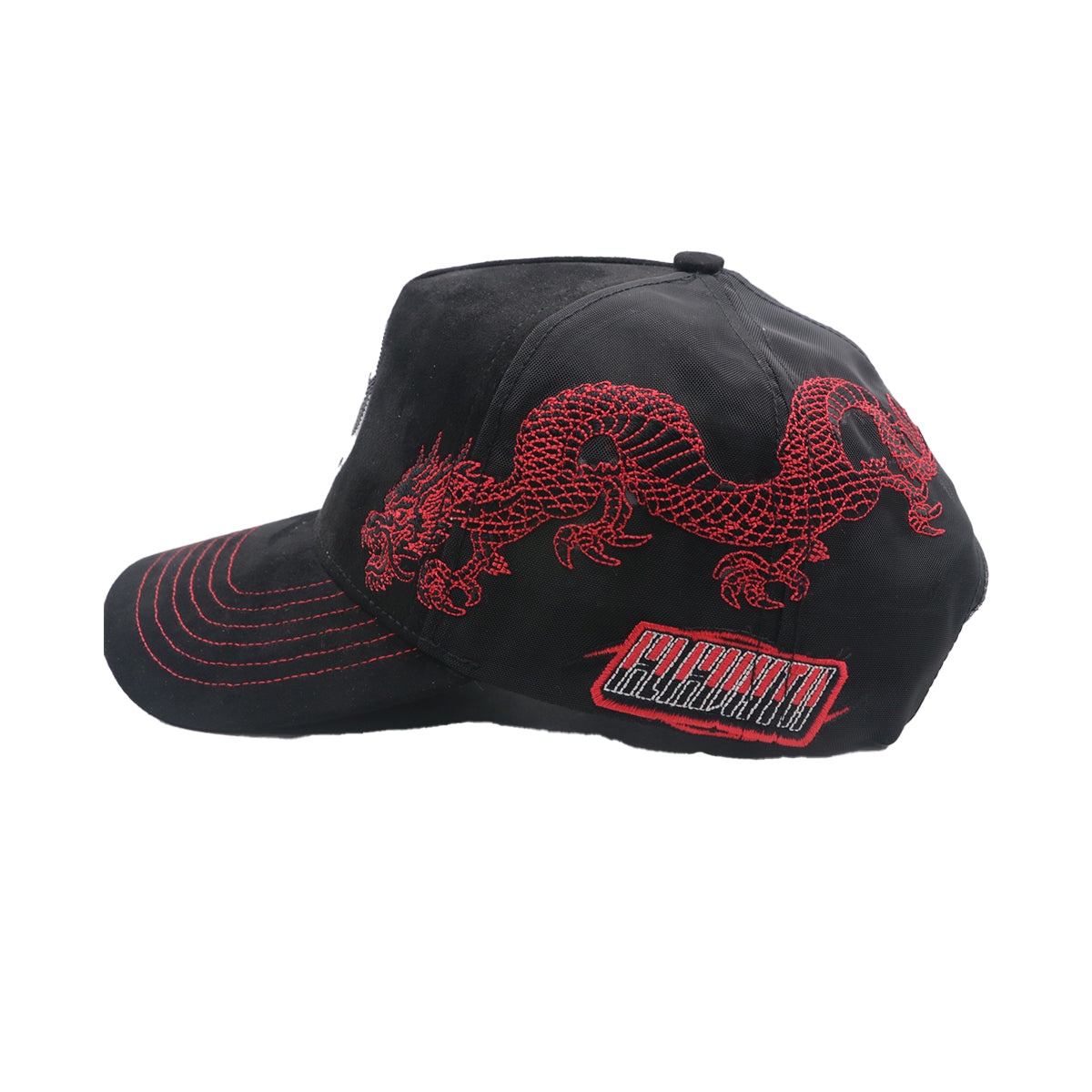 Premium Milano Unisex Ying Yang Trucker Hat 2603 Black