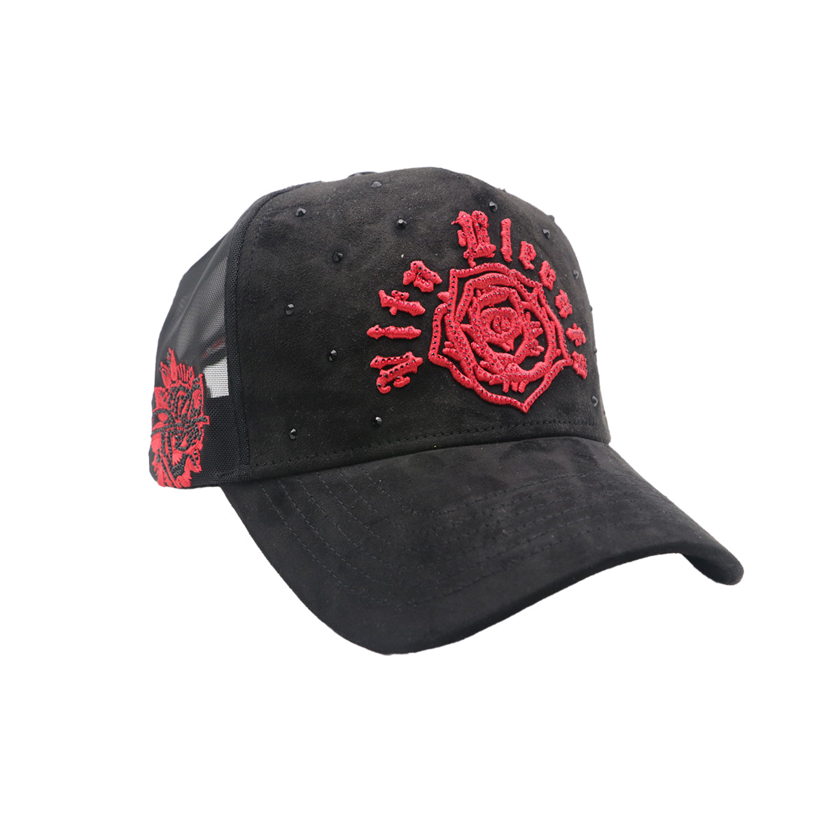 Premium Milano Unisex Stone Rose Trucker Hat 2604 Black