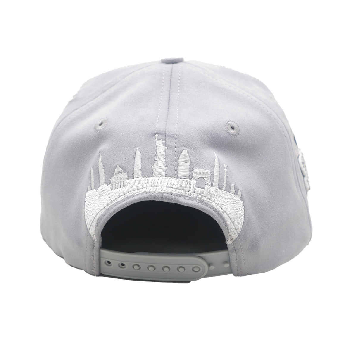 Premium Milano Unisex NY Snapback Hat 2605 Grey/Navy