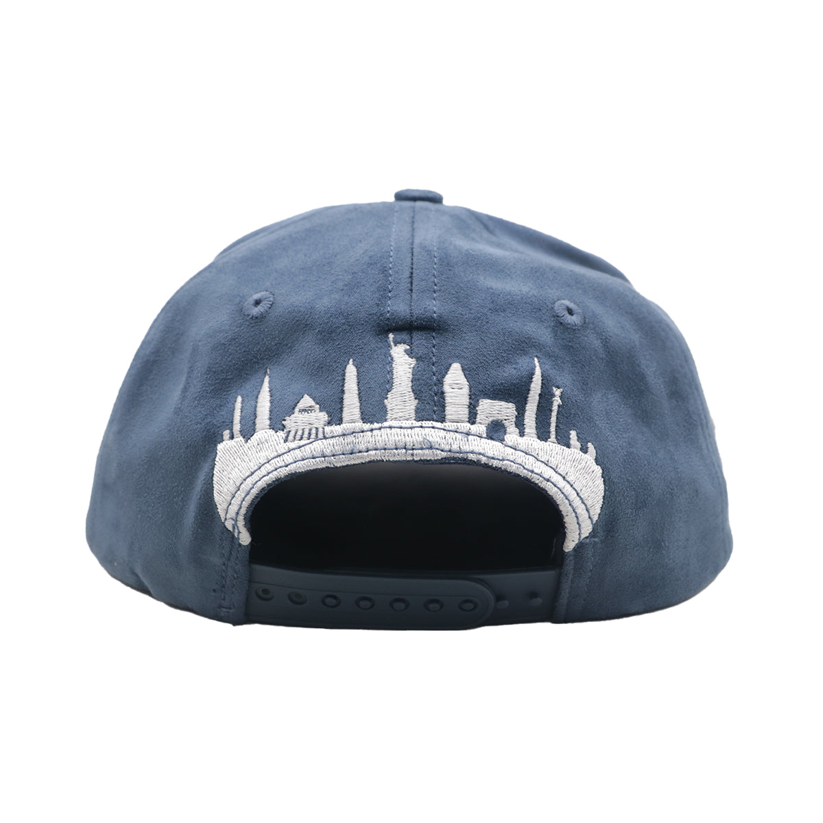 Premium Milano Unisex NY Snapback Hat 2606 Navy/White