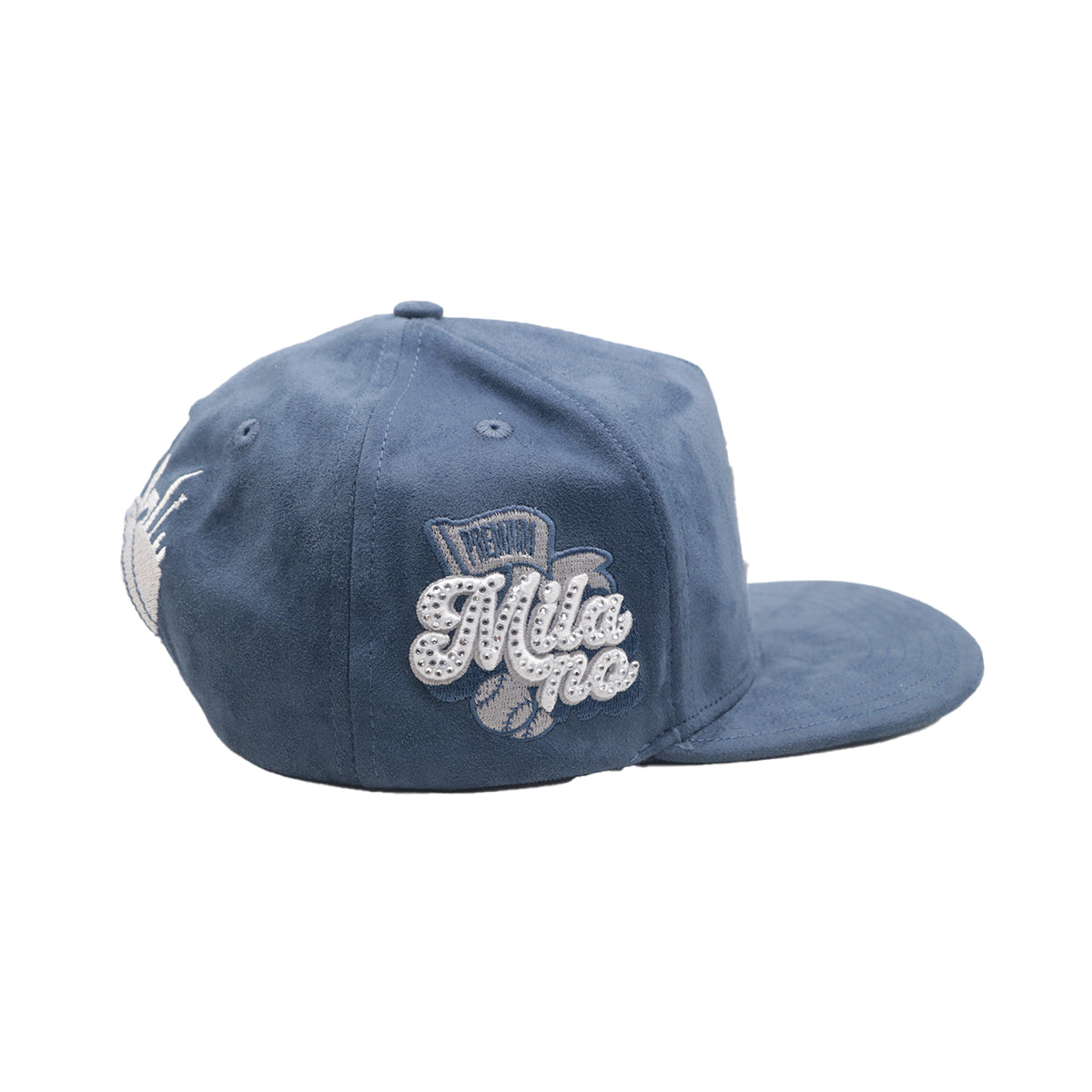 Premium Milano Unisex NY Snapback Hat 2606 Navy/White