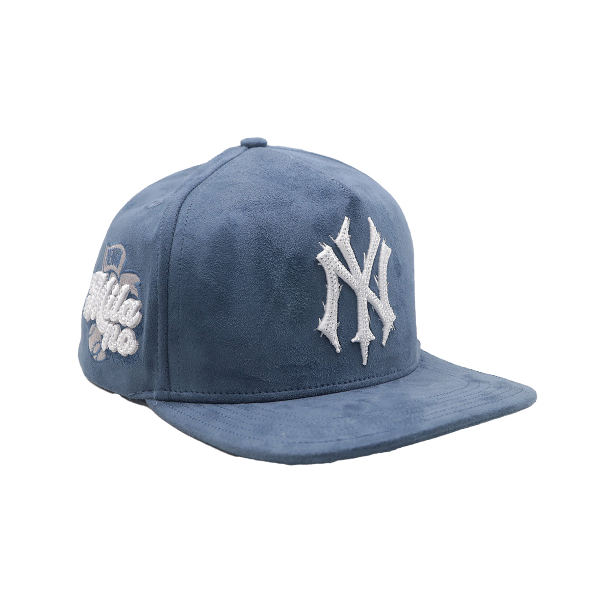 Premium Milano Unisex NY Snapback Hat 2606 Navy/White