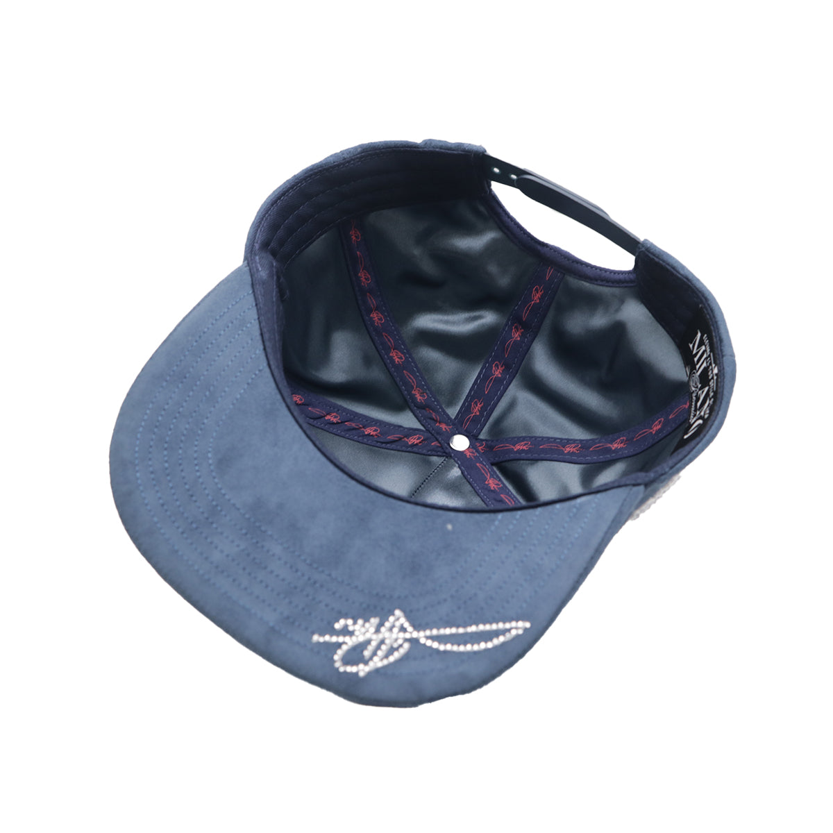 Premium Milano Unisex NY Snapback Hat 2606 Navy/White