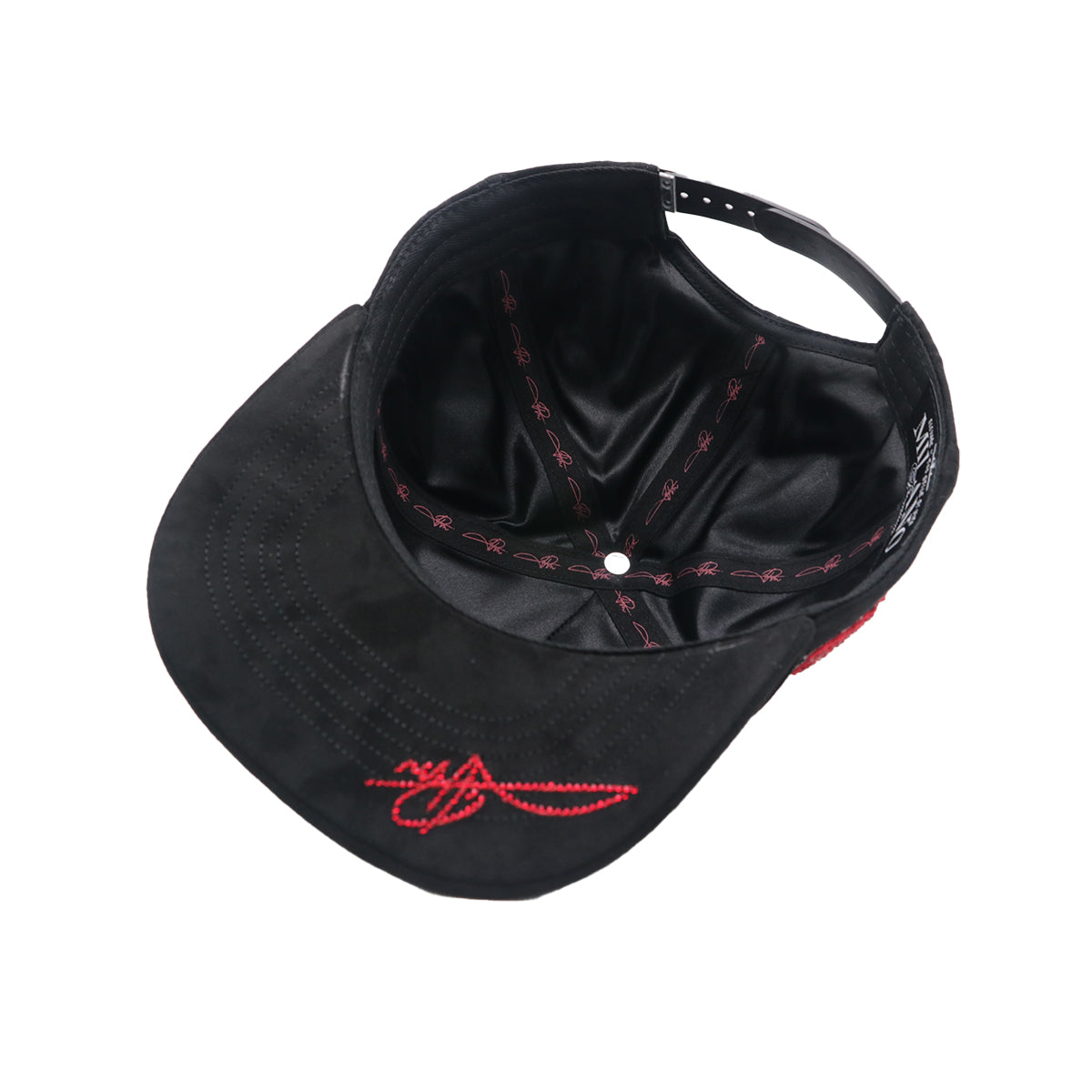 Premium Milano Unisex NY Snapback Hat 2607 Black/Red