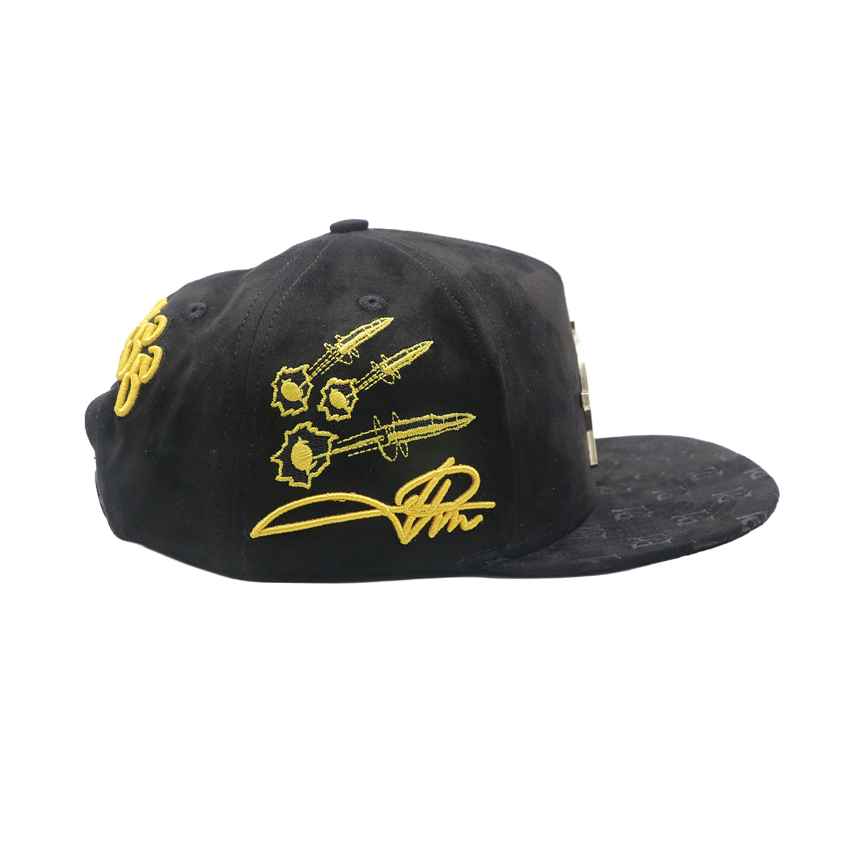 Premium Milano Unisex Anarchy Snapback Hat 2608 Black/Gold