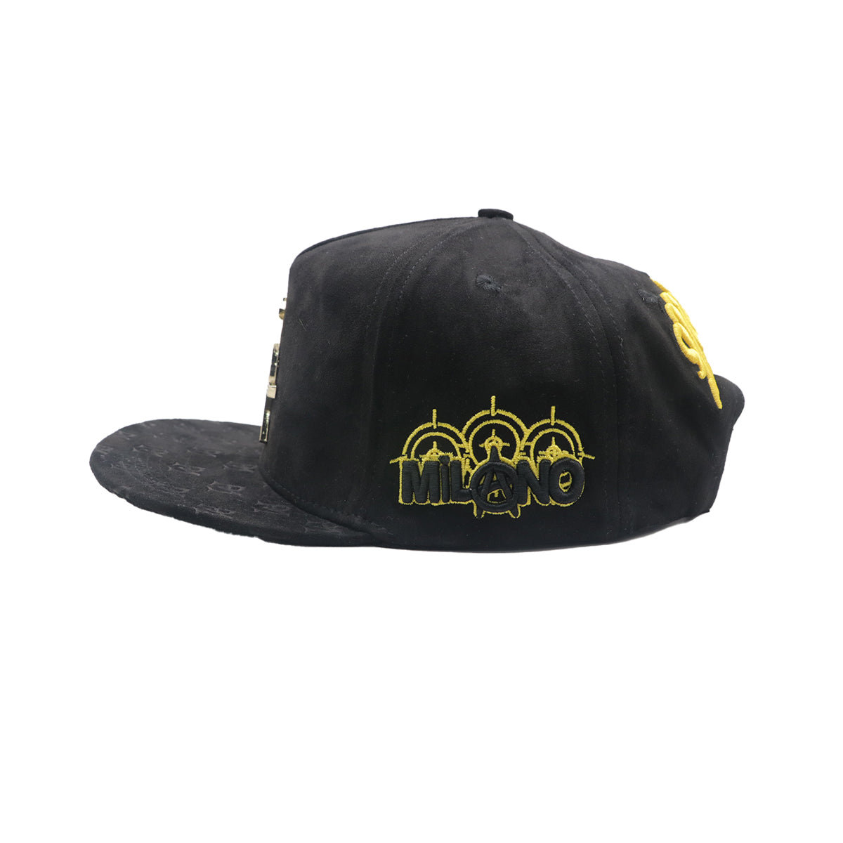 Premium Milano Unisex Anarchy Snapback Hat 2608 Black/Gold