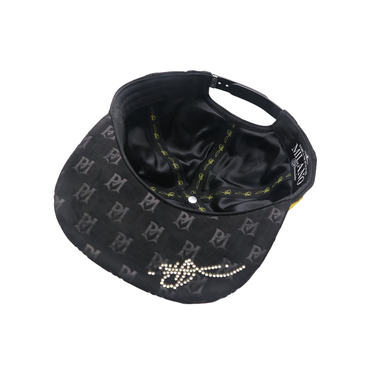 Premium Milano Unisex Anarchy Snapback Hat 2608 Black/Gold