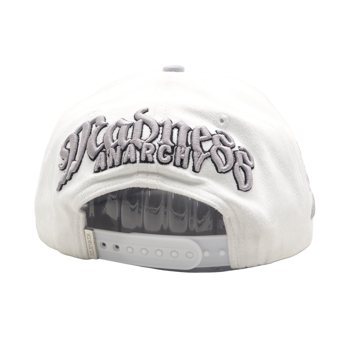 Premium Milano Unisex Anarchy Snapback Hat 2609 White/Grey