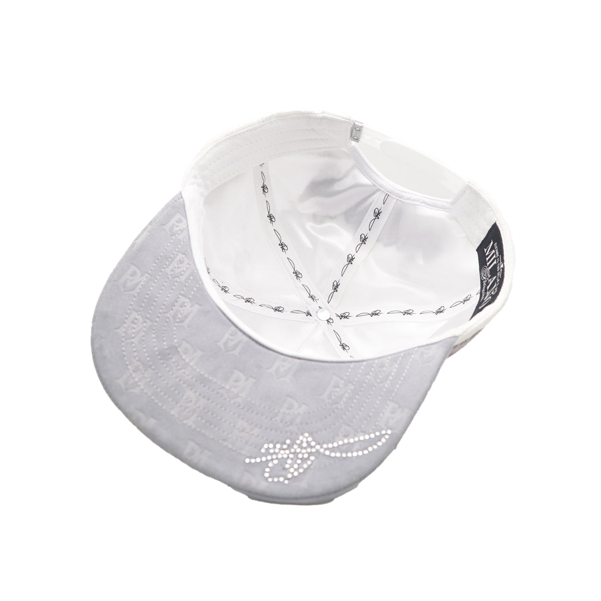 Premium Milano Unisex Anarchy Snapback Hat 2609 White/Grey