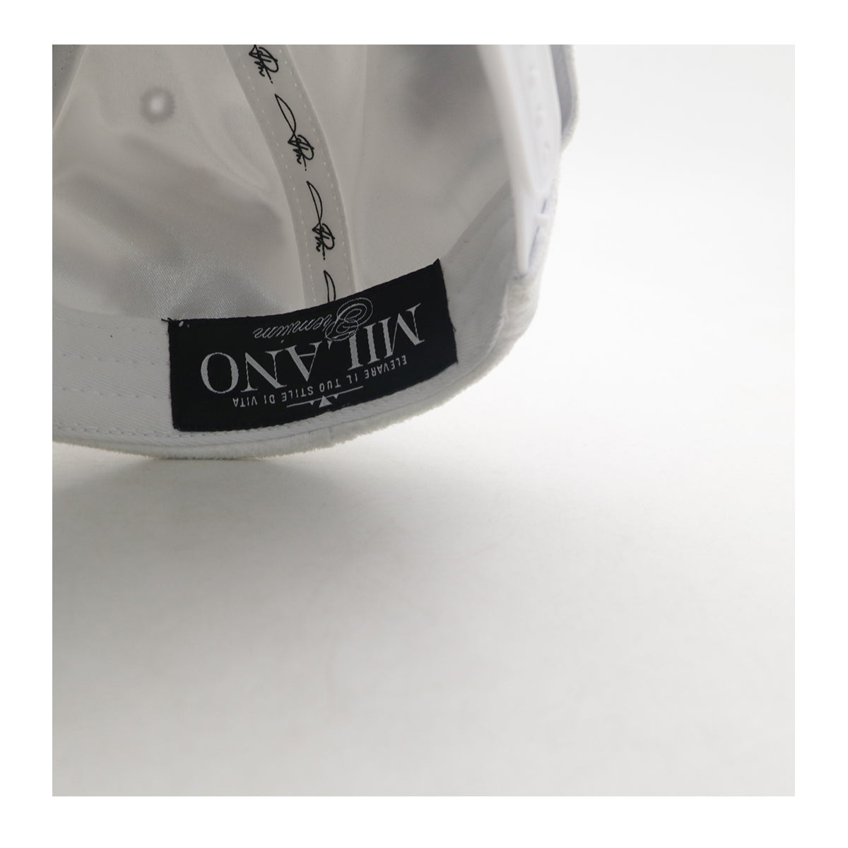 Premium Milano Unisex Anarchy Snapback Hat 2609 White/Grey