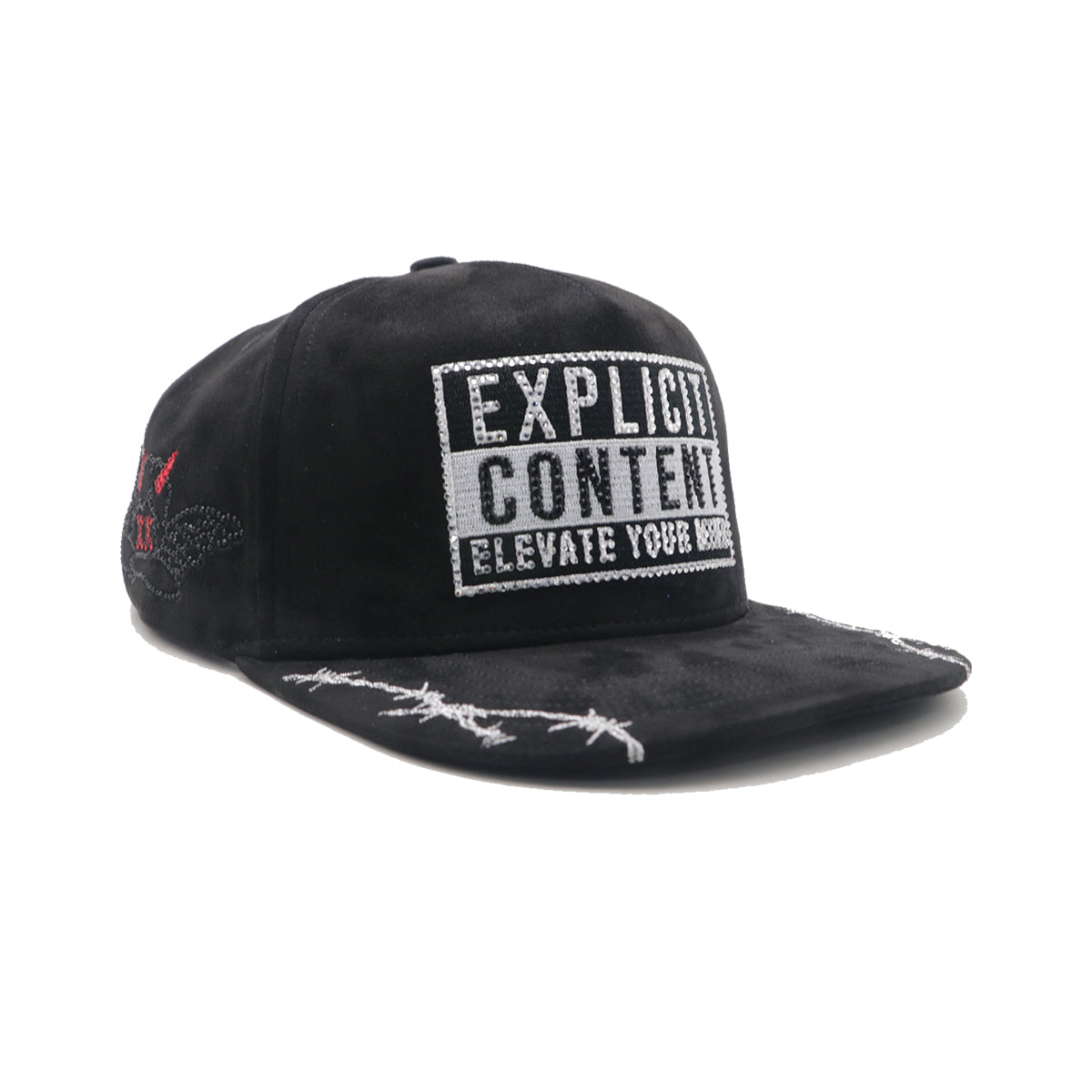 Premium Milano Unisex Explicit Snapback Hat 2610 Black/White