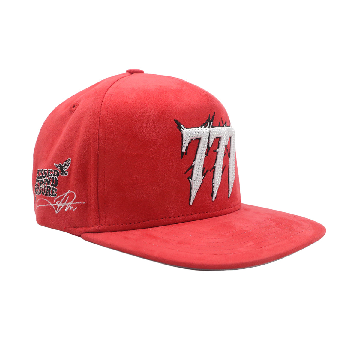 Premium Milano Unisex 777 Snapback Hat 2614 Red/White/Black