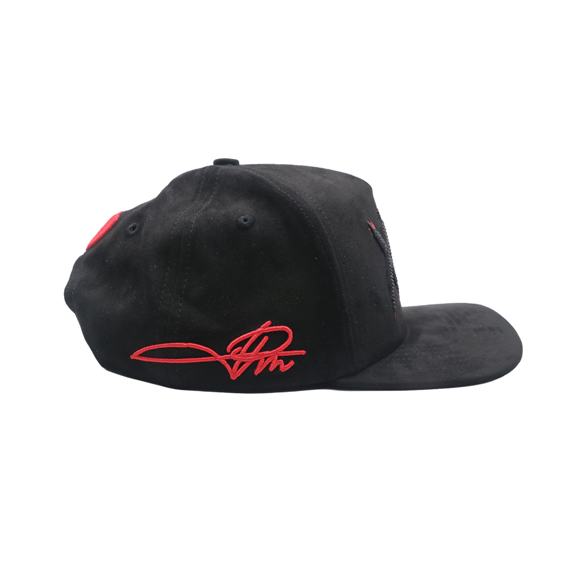 Premium Milano Unisex XOX Snapback Hat 2615 Black/Red