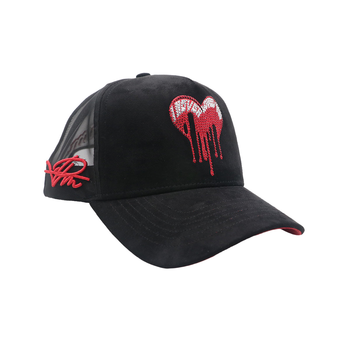 Premium Milano Unisex Never Loved You Trucker Hat 2618 Black/Red