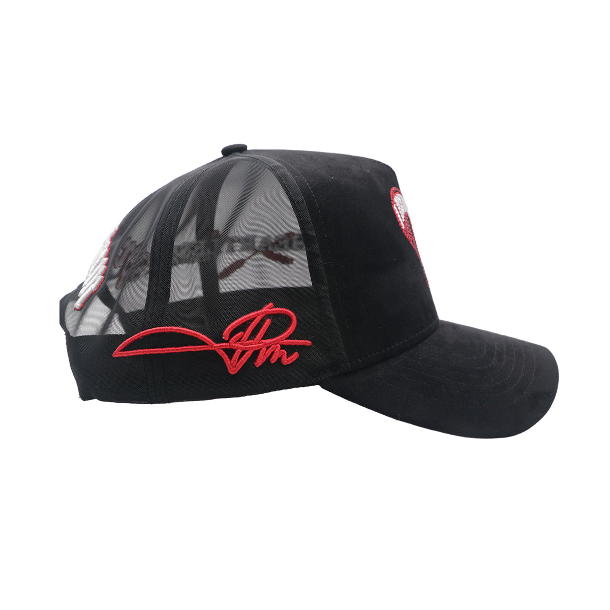 Premium Milano Unisex Never Loved You Trucker Hat 2618 Black/Red
