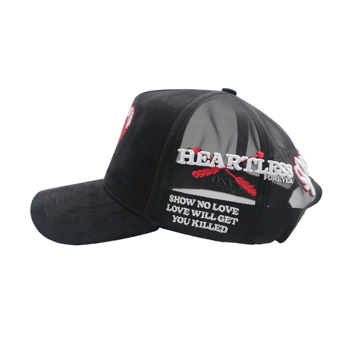 Premium Milano Unisex Never Loved You Trucker Hat 2618 Black/Red