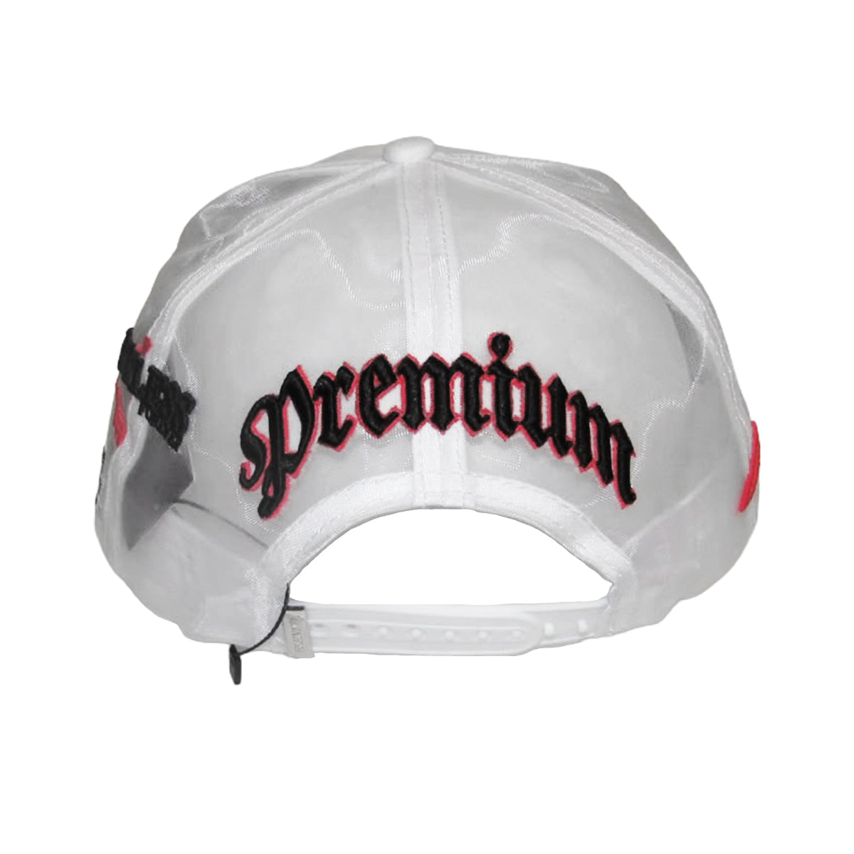 Premium Milano Unisex Never Loved You Trucker Hat 2619 White/Red/Black