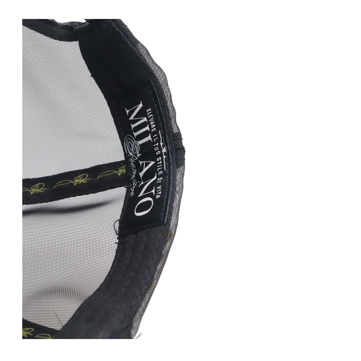 Premium Milano Unisex Happy Face Trucker Hat 2620 Black/Gold