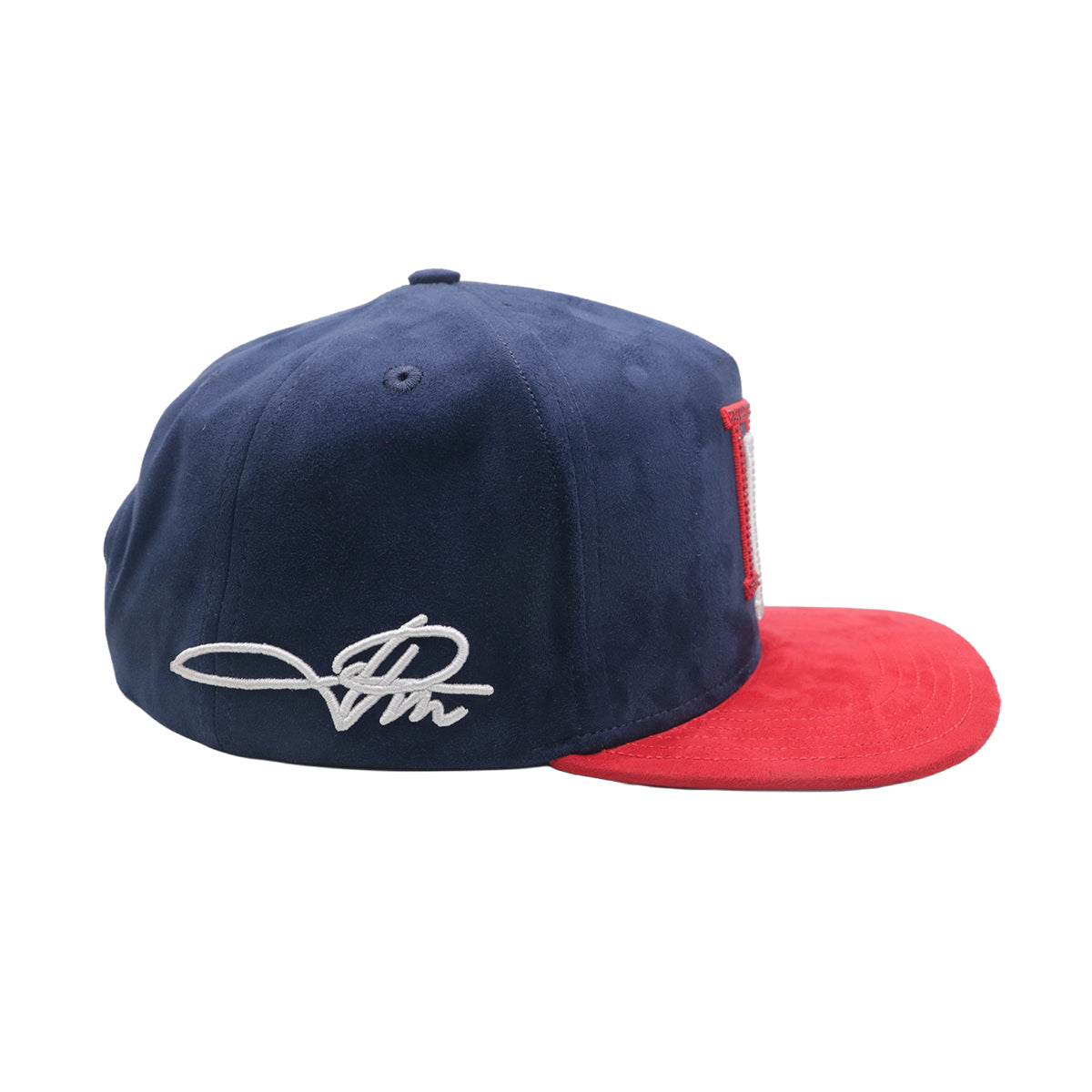 Premium Milano Unisex DR Snapback Hat 2622 Navy/Red
